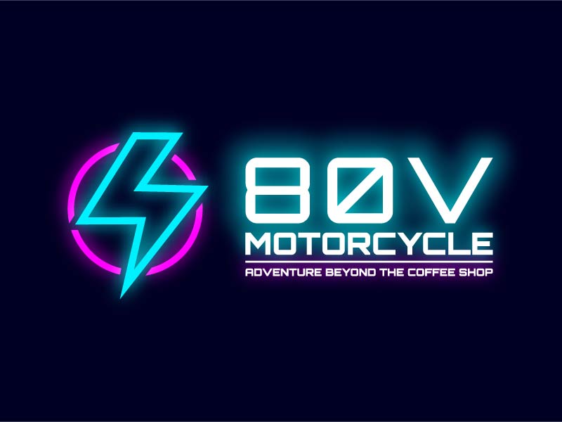 80v, 80V, 80v.motorcycles, or 80V.MOTORCYCLES or none logo design by Osama Salem