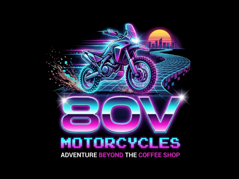 80v, 80V, 80v.motorcycles, or 80V.MOTORCYCLES or none logo design by Marena