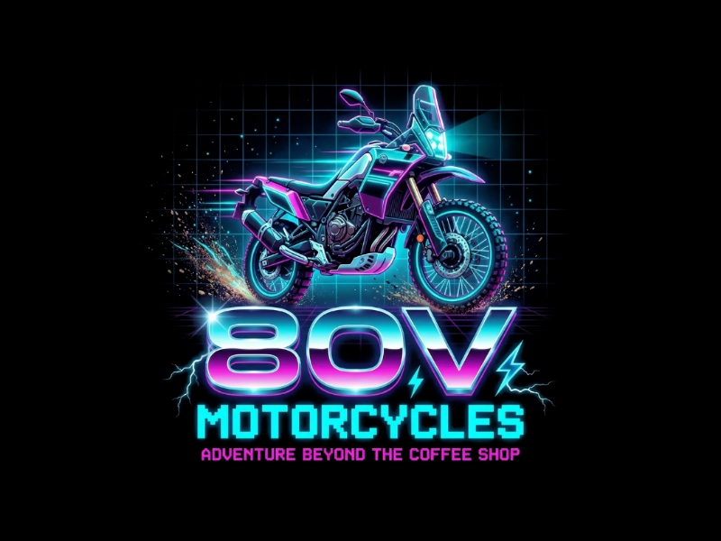 80v, 80V, 80v.motorcycles, or 80V.MOTORCYCLES or none logo design by Marena
