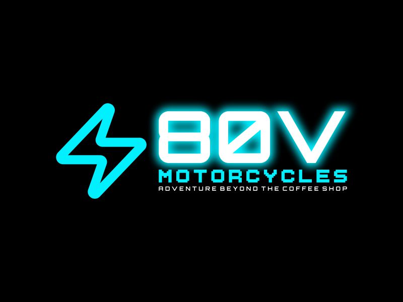 80v, 80V, 80v.motorcycles, or 80V.MOTORCYCLES or none logo design by Haziqah