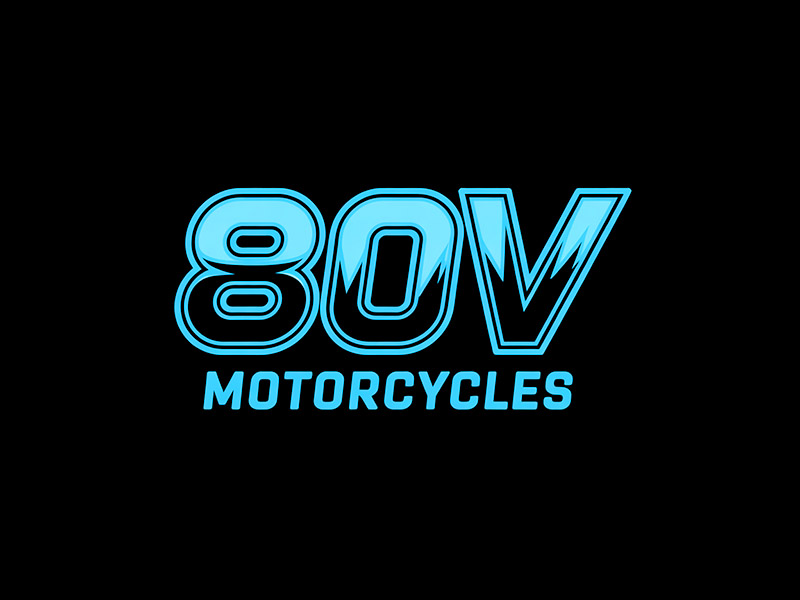 80v, 80V, 80v.motorcycles, or 80V.MOTORCYCLES or none logo design by IamSoya