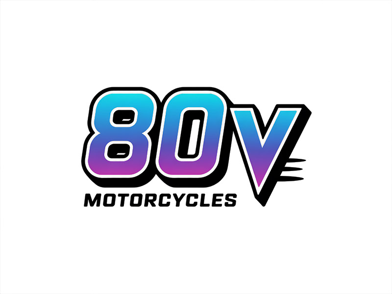 80v, 80V, 80v.motorcycles, or 80V.MOTORCYCLES or none logo design by IamSoya