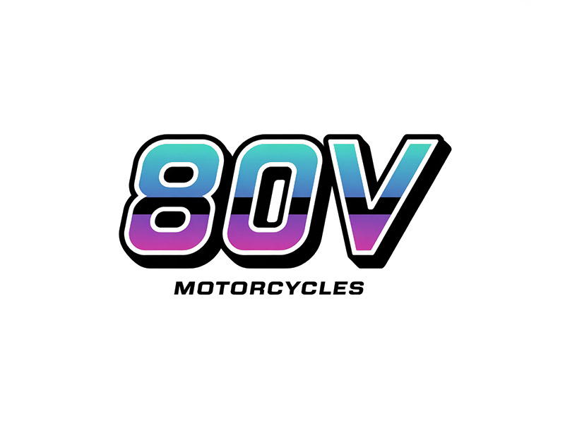 80v, 80V, 80v.motorcycles, or 80V.MOTORCYCLES or none logo design by IamSoya
