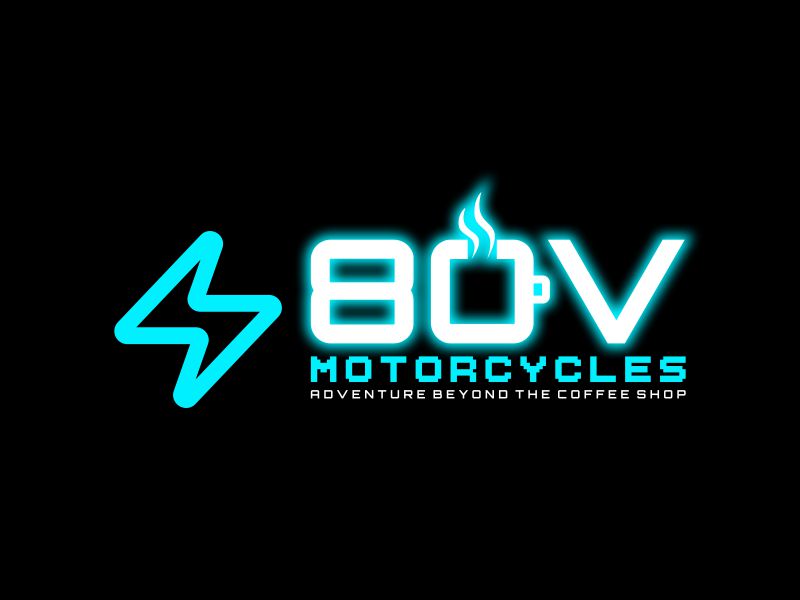 80v, 80V, 80v.motorcycles, or 80V.MOTORCYCLES or none logo design by Haziqah
