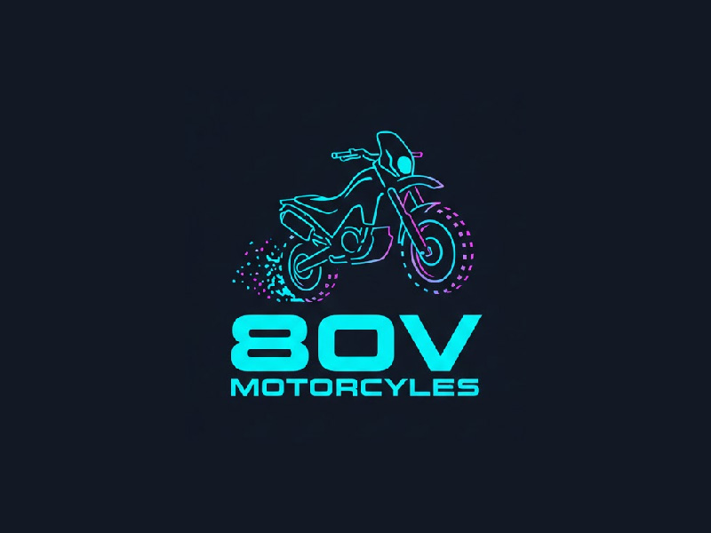 80v, 80V, 80v.motorcycles, or 80V.MOTORCYCLES or none logo design by Bright Ritchil