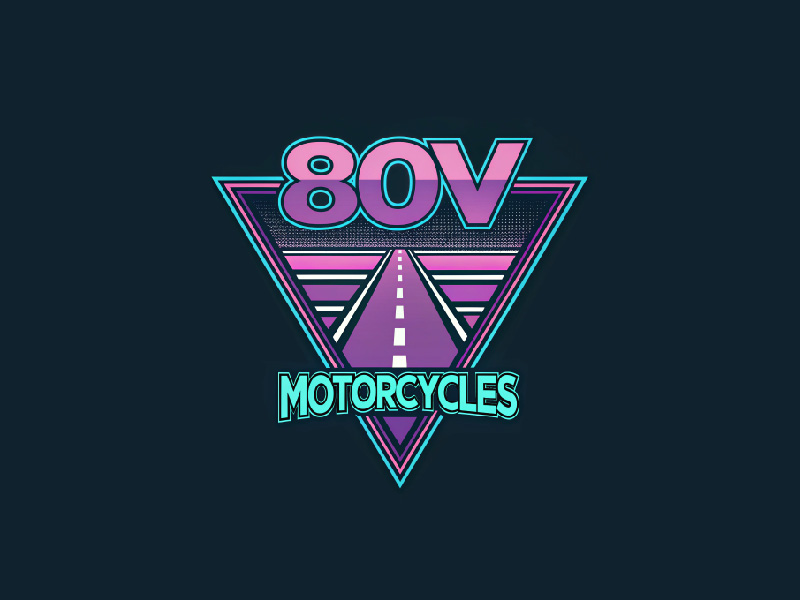 80v, 80V, 80v.motorcycles, or 80V.MOTORCYCLES or none logo design by Bright Ritchil