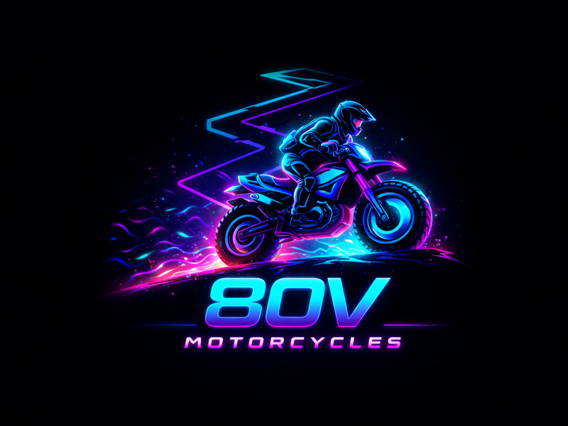 80v, 80V, 80v.motorcycles, or 80V.MOTORCYCLES or none logo design by Kanenas
