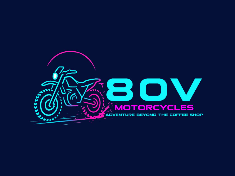 80v, 80V, 80v.motorcycles, or 80V.MOTORCYCLES or none logo design by King