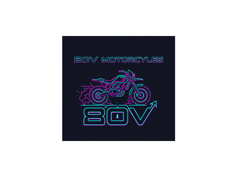 80v, 80V, 80v.motorcycles, or 80V.MOTORCYCLES or none logo design by hnistanto