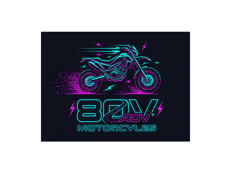 80v, 80V, 80v.motorcycles, or 80V.MOTORCYCLES or none logo design by hnistanto