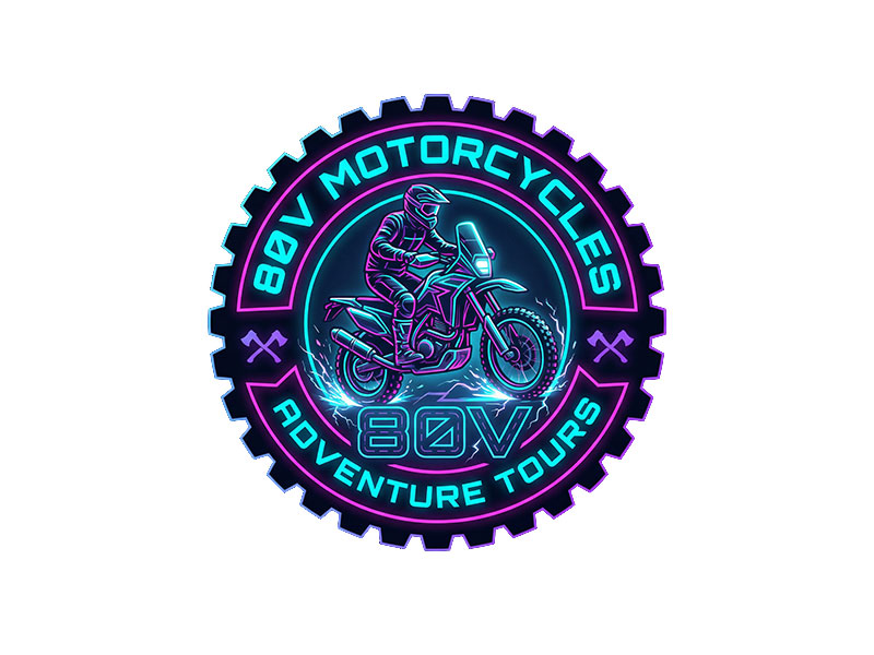 80v, 80V, 80v.motorcycles, or 80V.MOTORCYCLES or none logo design by hnistanto