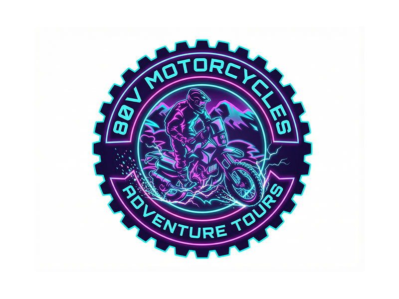 80v, 80V, 80v.motorcycles, or 80V.MOTORCYCLES or none logo design by hnistanto