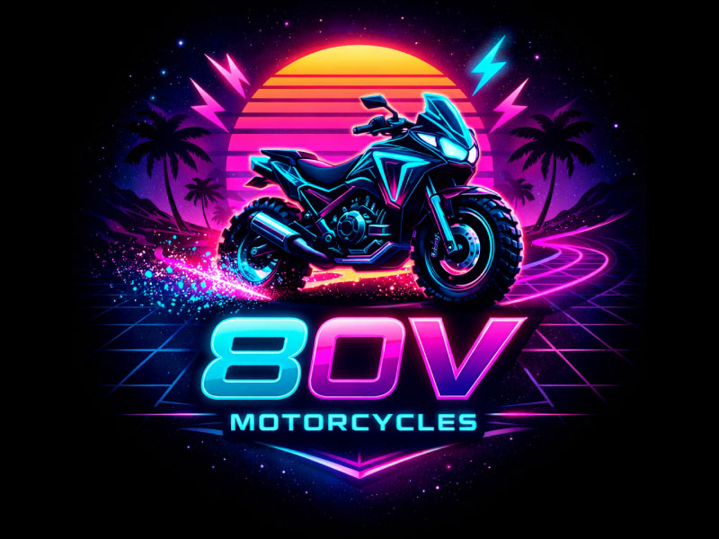 80v, 80V, 80v.motorcycles, or 80V.MOTORCYCLES or none logo design by Mr uink