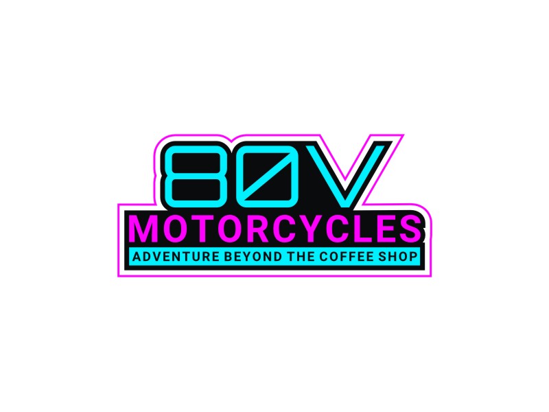 80v, 80V, 80v.motorcycles, or 80V.MOTORCYCLES or none logo design by Artomoro