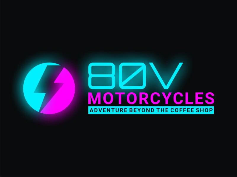 80v, 80V, 80v.motorcycles, or 80V.MOTORCYCLES or none logo design by Artomoro