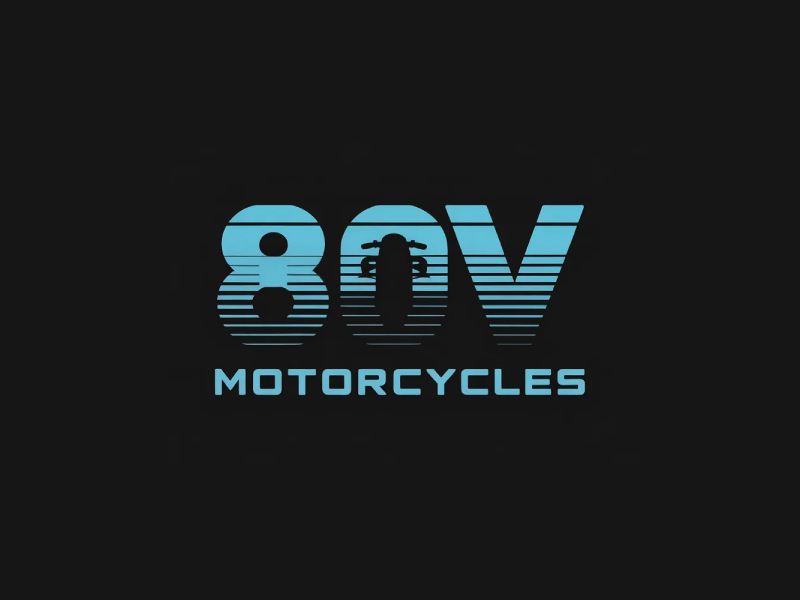 80v, 80V, 80v.motorcycles, or 80V.MOTORCYCLES or none logo design by Poki