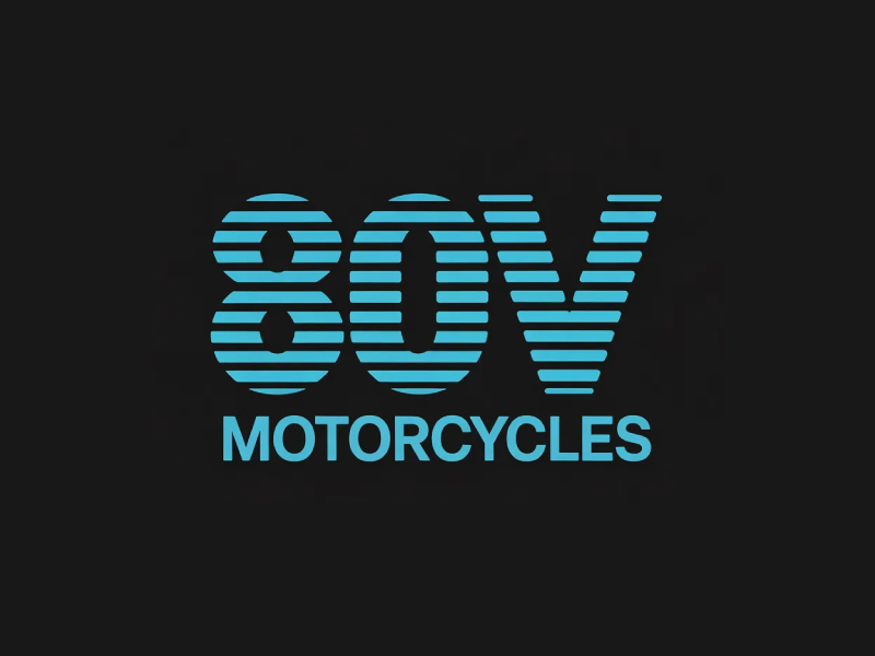 80v, 80V, 80v.motorcycles, or 80V.MOTORCYCLES or none logo design by Poki
