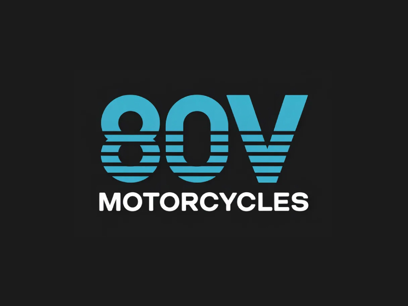 80v, 80V, 80v.motorcycles, or 80V.MOTORCYCLES or none logo design by Poki