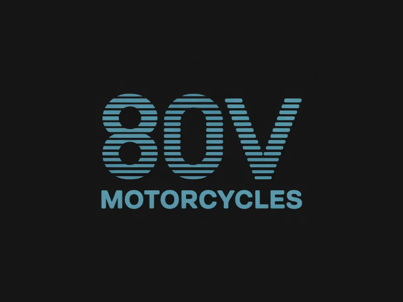 80v, 80V, 80v.motorcycles, or 80V.MOTORCYCLES or none logo design by Poki