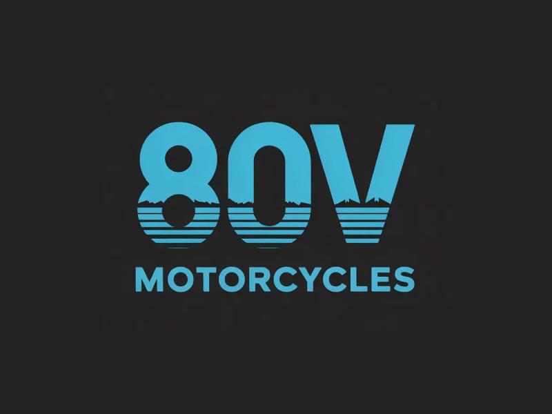 80v, 80V, 80v.motorcycles, or 80V.MOTORCYCLES or none logo design by Poki