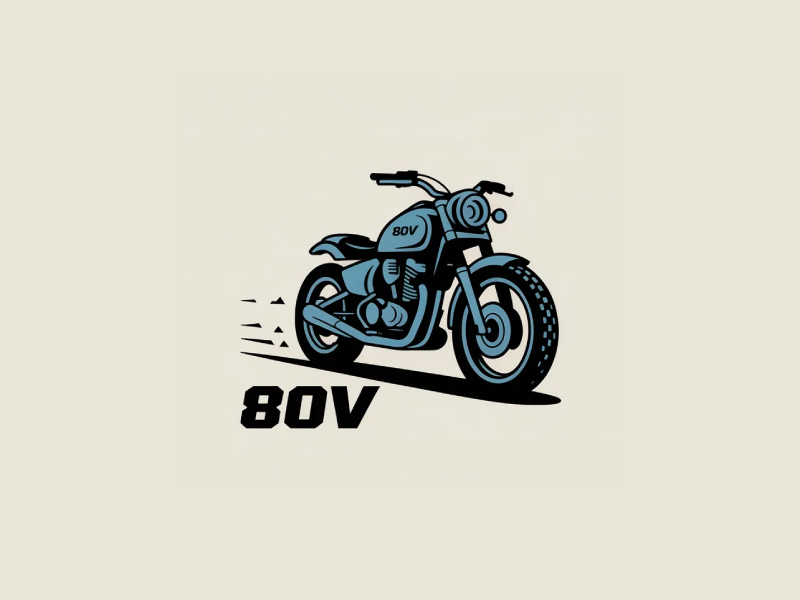 80v, 80V, 80v.motorcycles, or 80V.MOTORCYCLES or none logo design by Poki