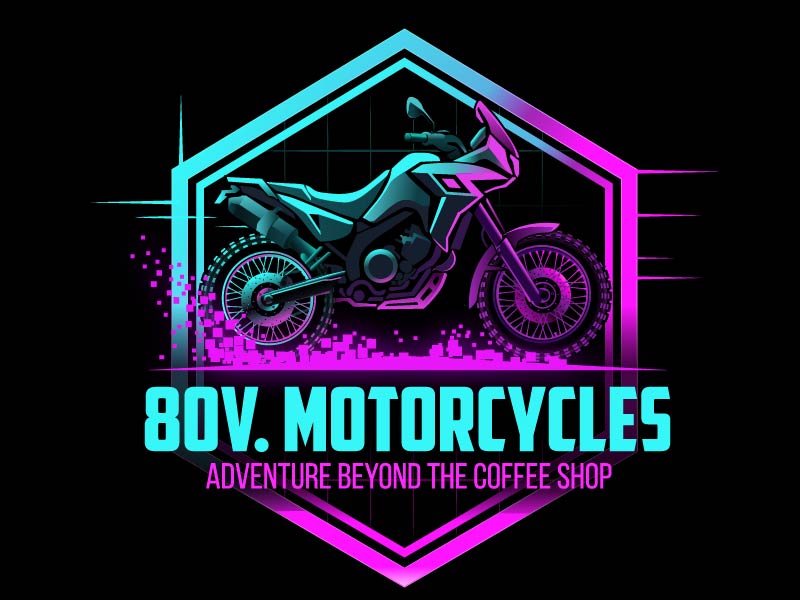 80v, 80V, 80v.motorcycles, or 80V.MOTORCYCLES or none logo design by axel182