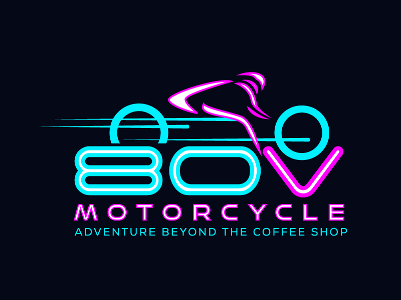 80v, 80V, 80v.motorcycles, or 80V.MOTORCYCLES or none logo design by jaize