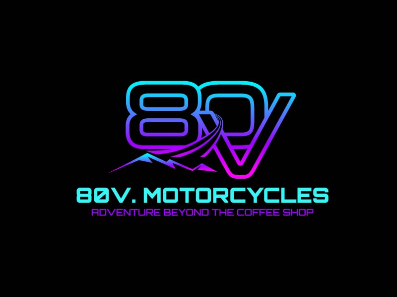 80v, 80V, 80v.motorcycles, or 80V.MOTORCYCLES or none logo design by axel182