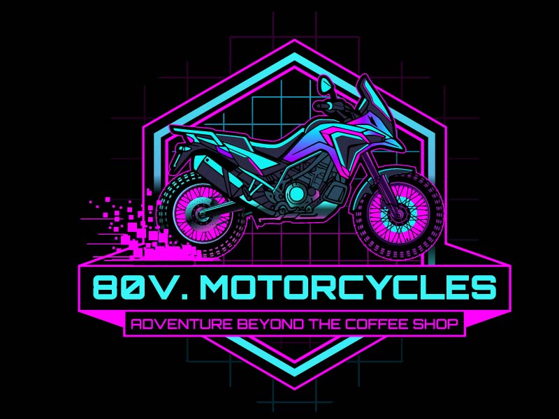 80v, 80V, 80v.motorcycles, or 80V.MOTORCYCLES or none logo design by axel182