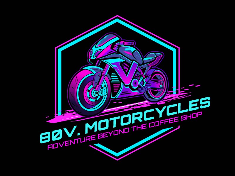 80v, 80V, 80v.motorcycles, or 80V.MOTORCYCLES or none logo design by axel182