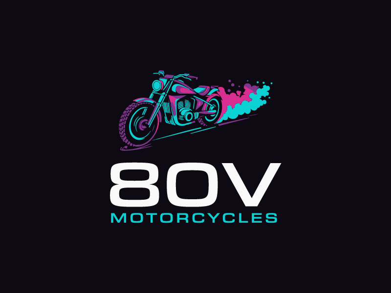 80v, 80V, 80v.motorcycles, or 80V.MOTORCYCLES or none logo design by Sami Ur Rab