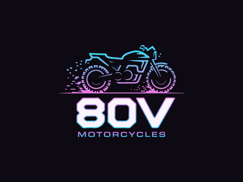80v, 80V, 80v.motorcycles, or 80V.MOTORCYCLES or none logo design by Sami Ur Rab