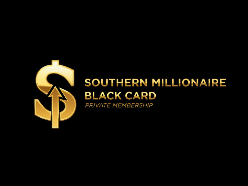Southern Millionaire Black Card logo design by LogoQueen