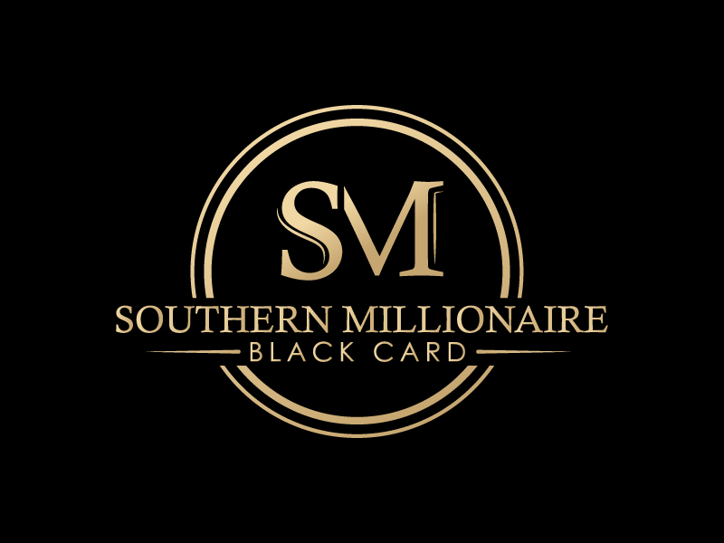 Southern Millionaire Black Card logo design by inkwellDesigns