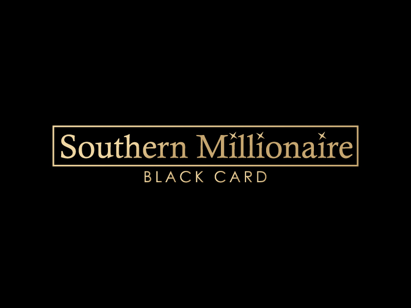 Southern Millionaire Black Card logo design by inkwellDesigns