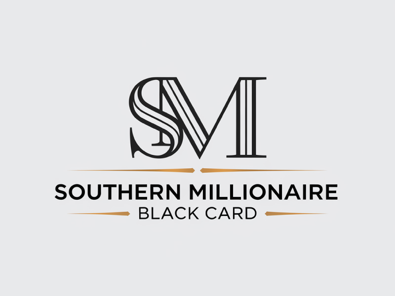 Southern Millionaire Black Card logo design by pixalrahul