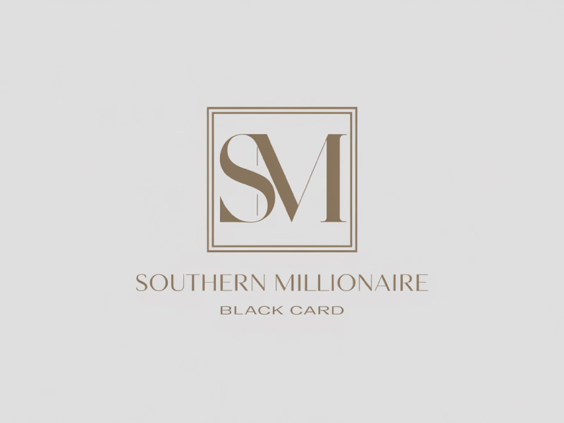 Southern Millionaire Black Card logo design by pixalrahul