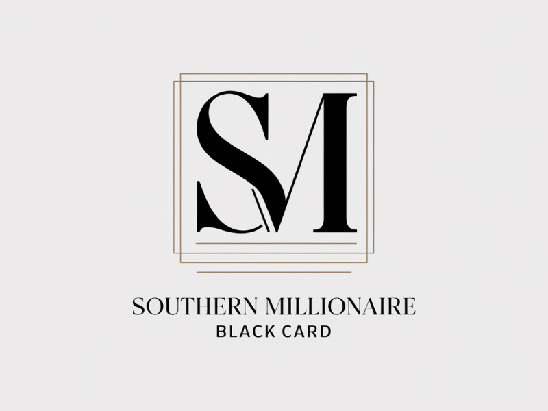 Southern Millionaire Black Card logo design by pixalrahul
