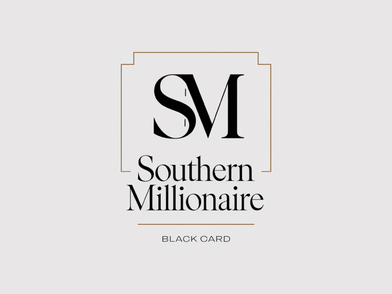 Southern Millionaire Black Card logo design by pixalrahul