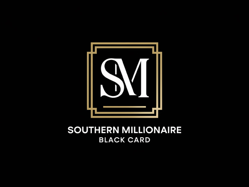 Southern Millionaire Black Card logo design by pixalrahul