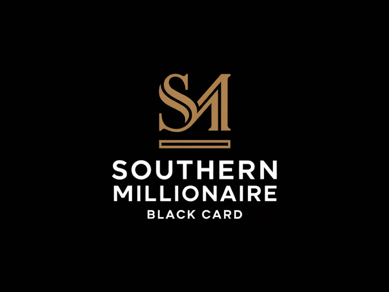 Southern Millionaire Black Card logo design by pixalrahul