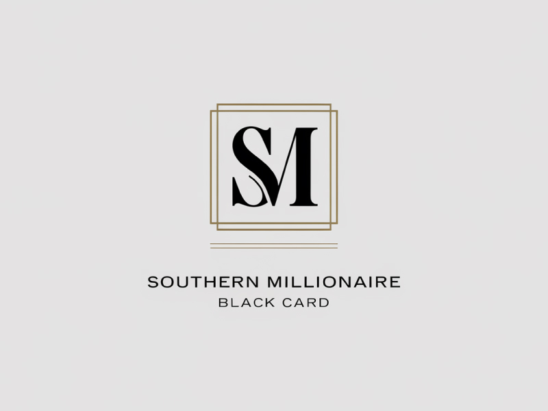 Southern Millionaire Black Card logo design by pixalrahul