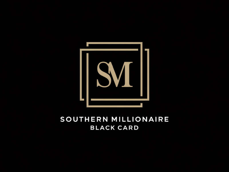 Southern Millionaire Black Card logo design by pixalrahul