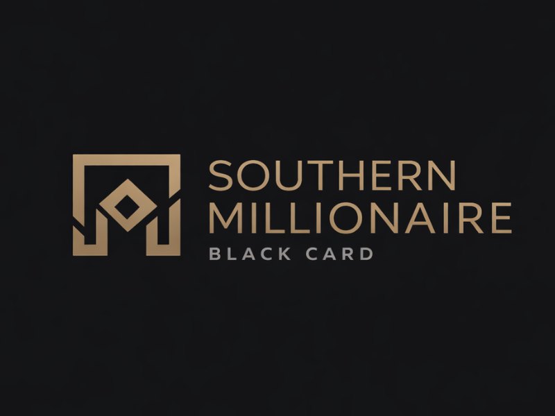 Southern Millionaire Black Card logo design by XenaArt