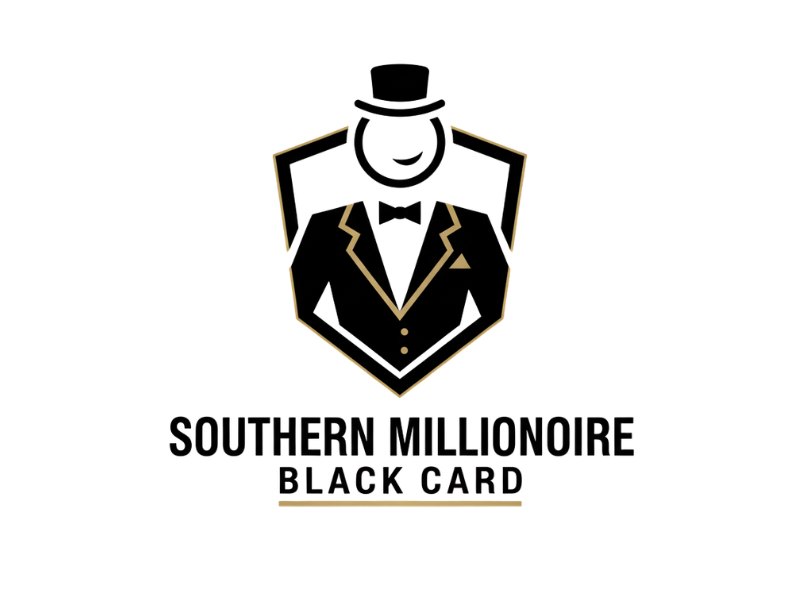 Southern Millionaire Black Card logo design by Hadisk
