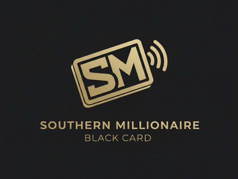 Southern Millionaire Black Card logo design by Hadisk
