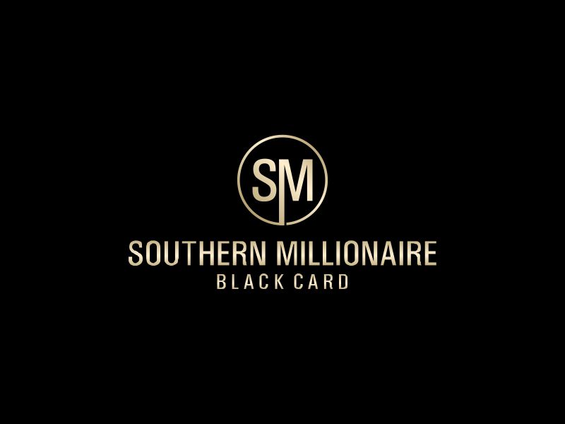 Southern Millionaire Black Card logo design by oke2angconcept
