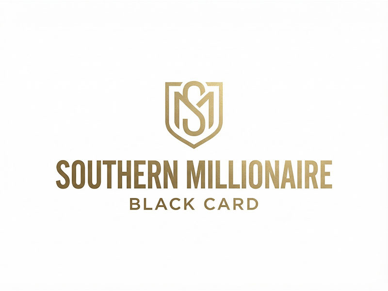 Southern Millionaire Black Card logo design by hnistanto