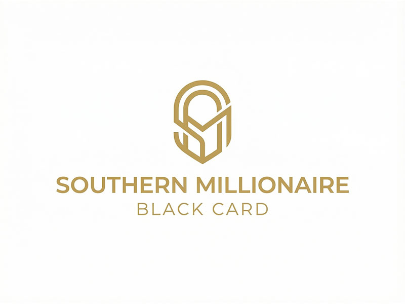 Southern Millionaire Black Card logo design by hnistanto