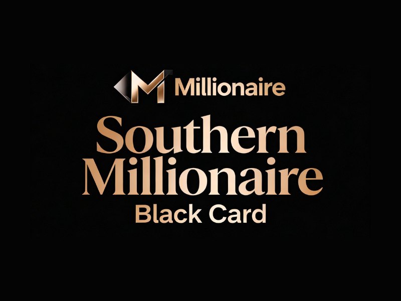 Southern Millionaire Black Card logo design by Ayamas